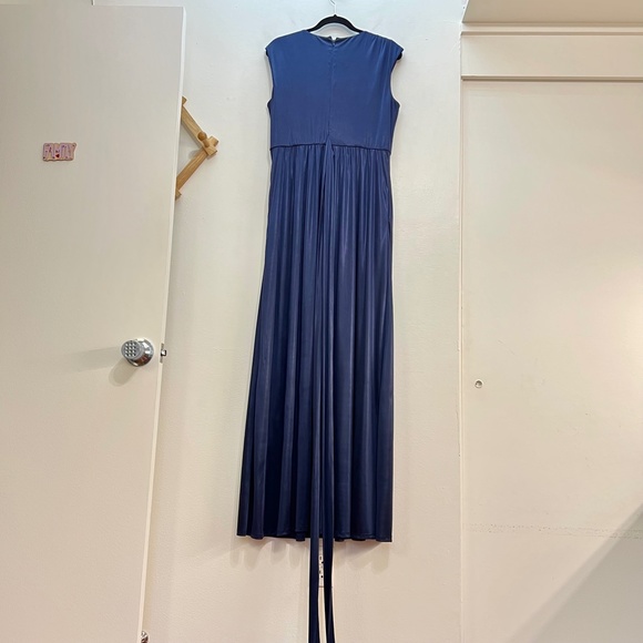 Dress the Population Krista V-Neck Tie Waist Slit Dress - Picture 5 of 9